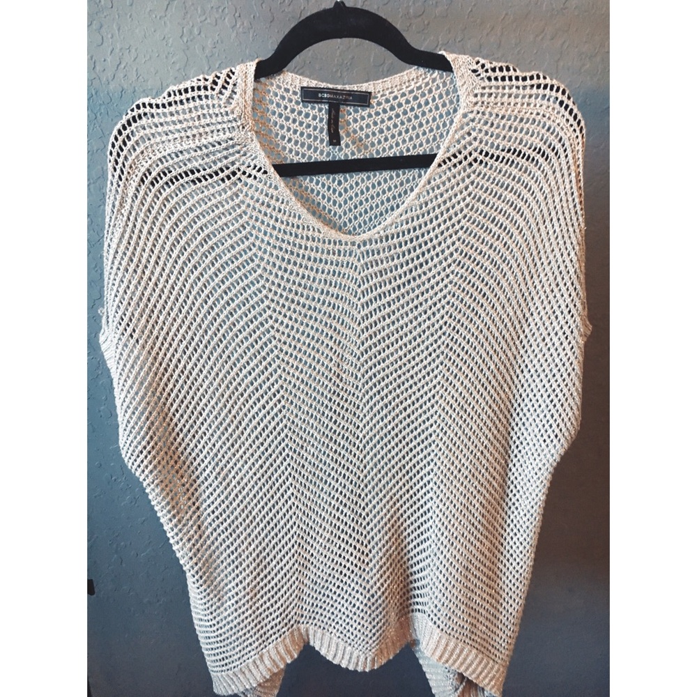 BCBG MaxAzria Gray/Silver Cover-up Top